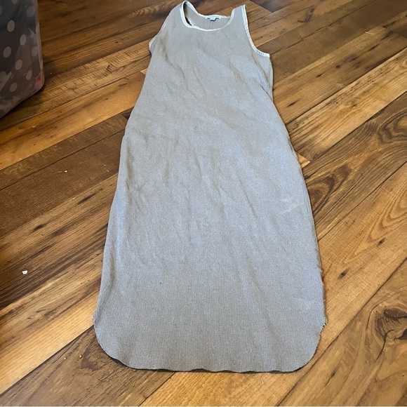 Standard James Perse Satin Trim Rib Knit Tank Dress Yak Size 3 G - Picture 3 of 9